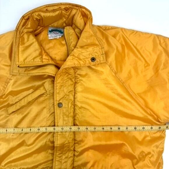 Vtg Women's Yellow Zip Front Ski Jacket with Adjustable Waist - Size L - 80s - Picture 4 of 8